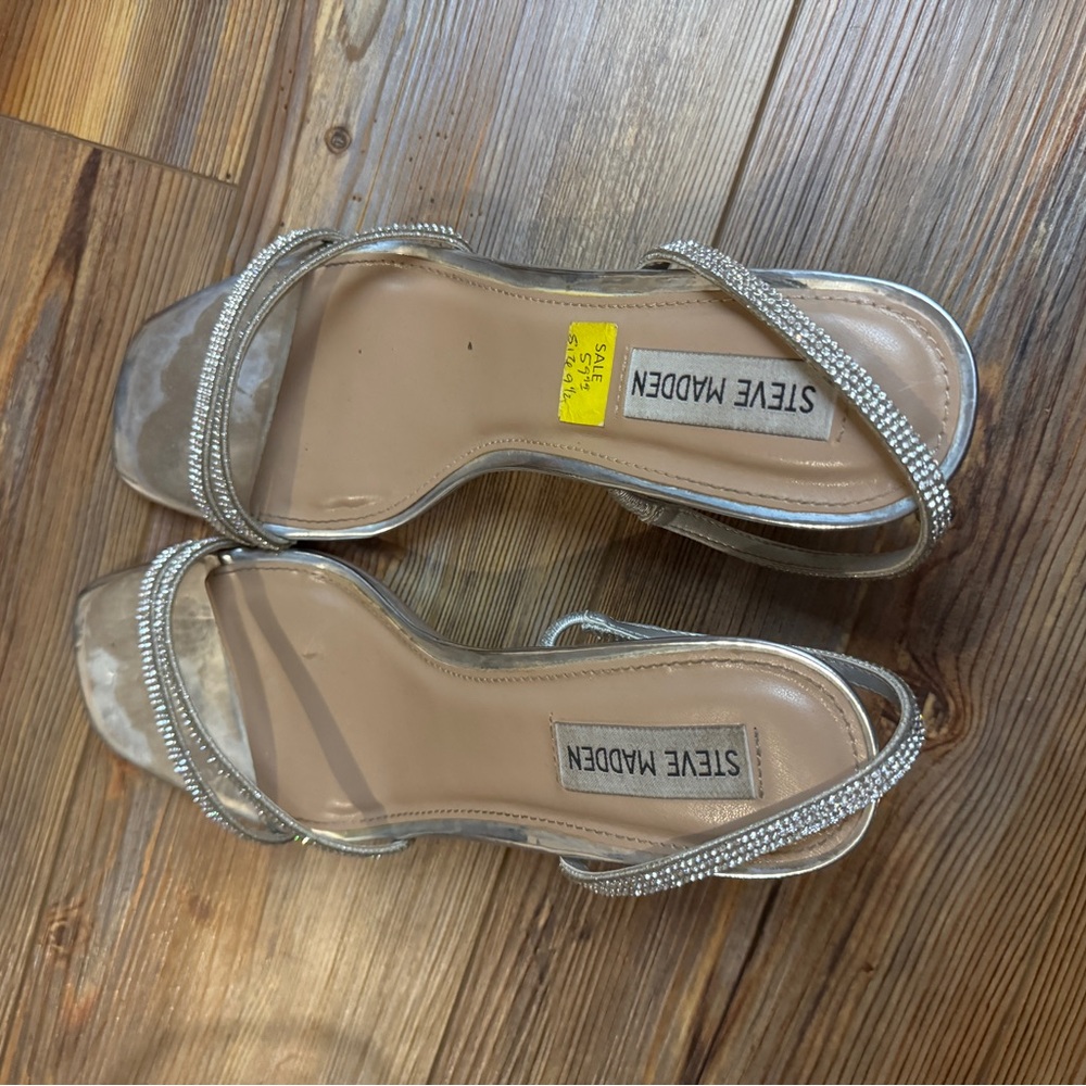 Steve Madden Metallic Strappy Heels